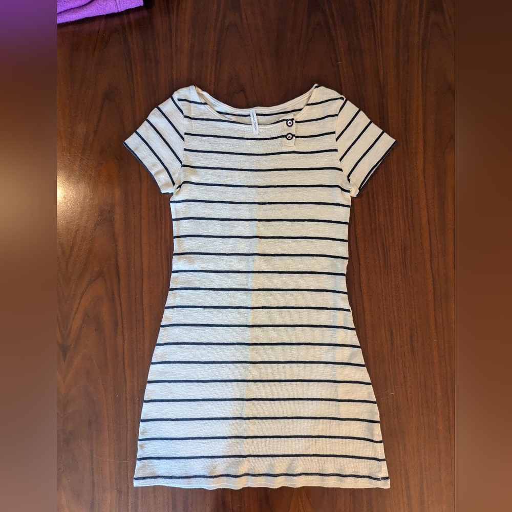 Striped Short Sleeve Dress